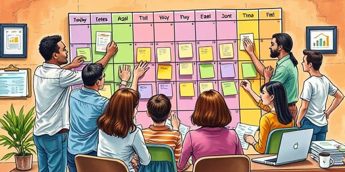 Use a calendar to schedule financial check-ins